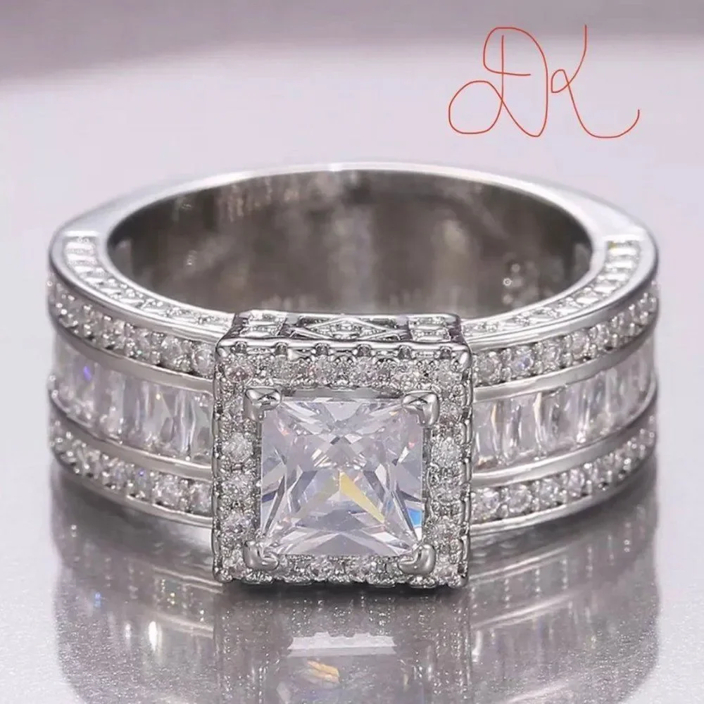 WEDDING RING BRIDAL RING ENGAGMENT RING - Picture 8 of 9